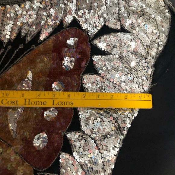 Ladies silk sequin butterfly top - Picture 6 of 8